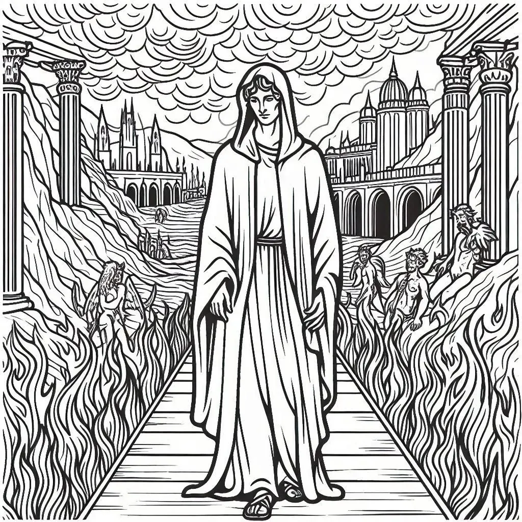 Ausmalbild Dante Alighieri - Kostenloses Dante Alighieri Ausmalbild für Kinder zum Ausdrucken