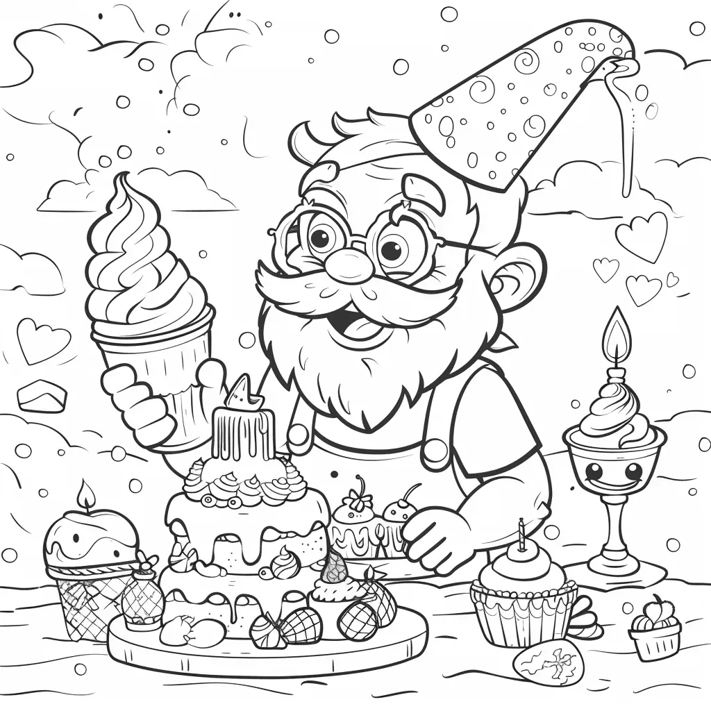 Geburtstagsgeschenk für Opa - Kostenloses Geburtstag Ausmalbild für Kinder zum Ausdrucken und Ausmalen