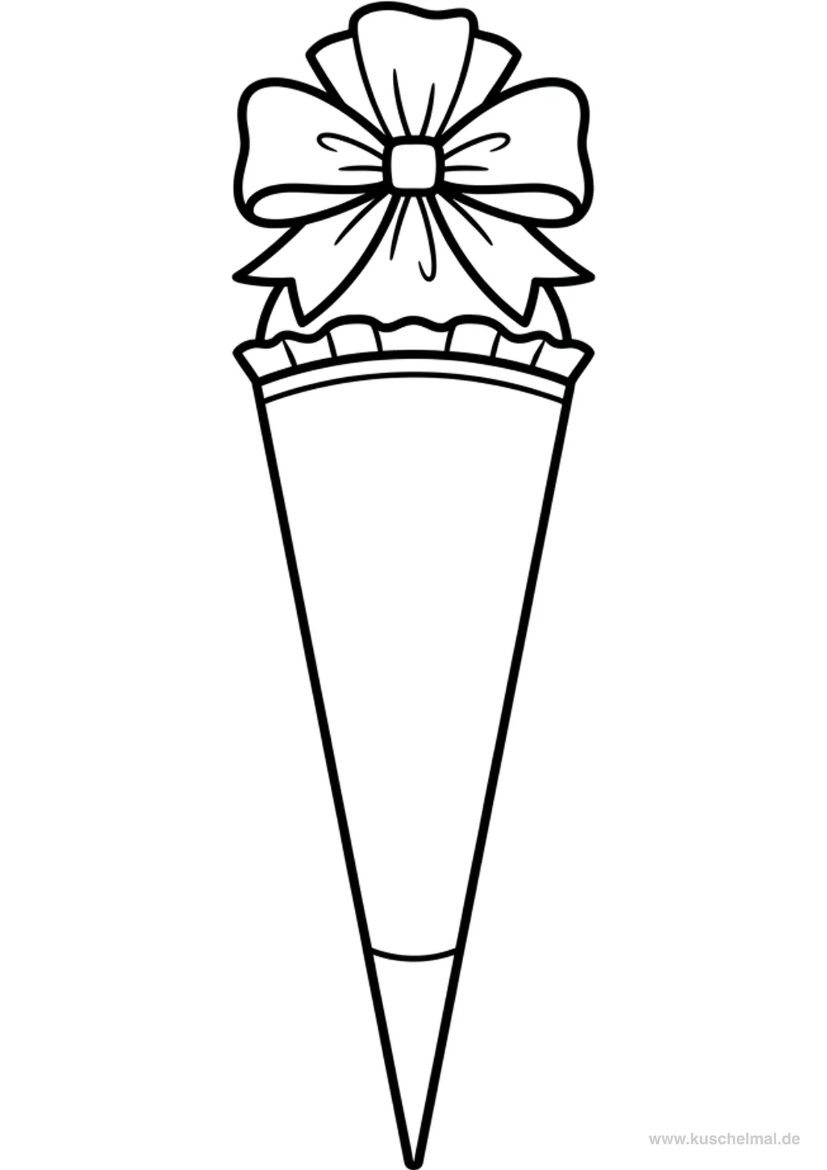 Cartoccio Scolastico da Personalizzare - Disegno di Cartoccio Scolastico da colorare gratis per bambini da stampare