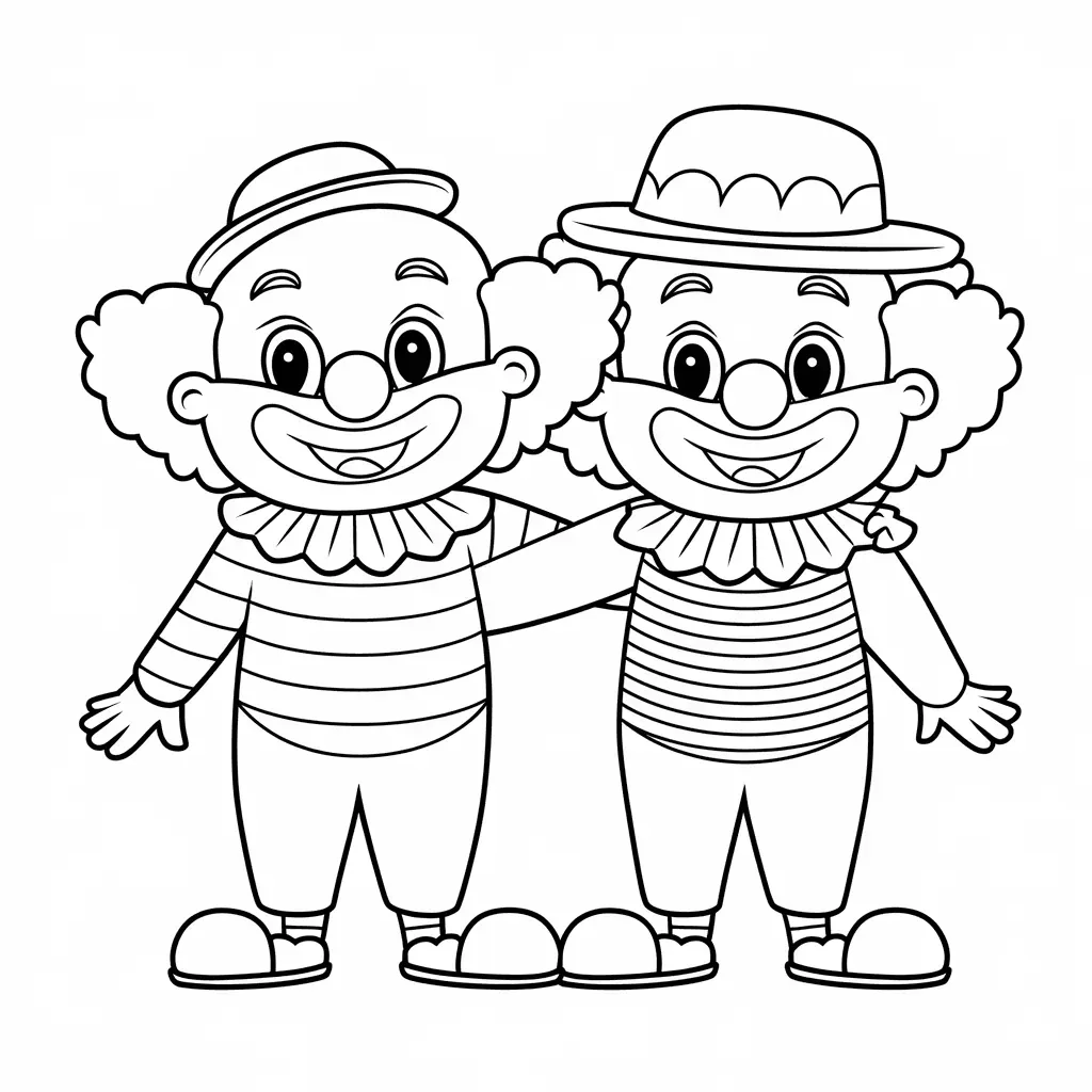 Clown Ausmalbild - Kostenloses Karneval Ausmalbild für Kinder zum Ausdrucken