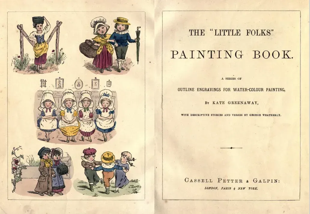 Das 'Little Folks' Painting Book': Geschichte des ersten Malbuchs - Kostenloses Blog Ausmalbild für Kinder zum Ausdrucken
