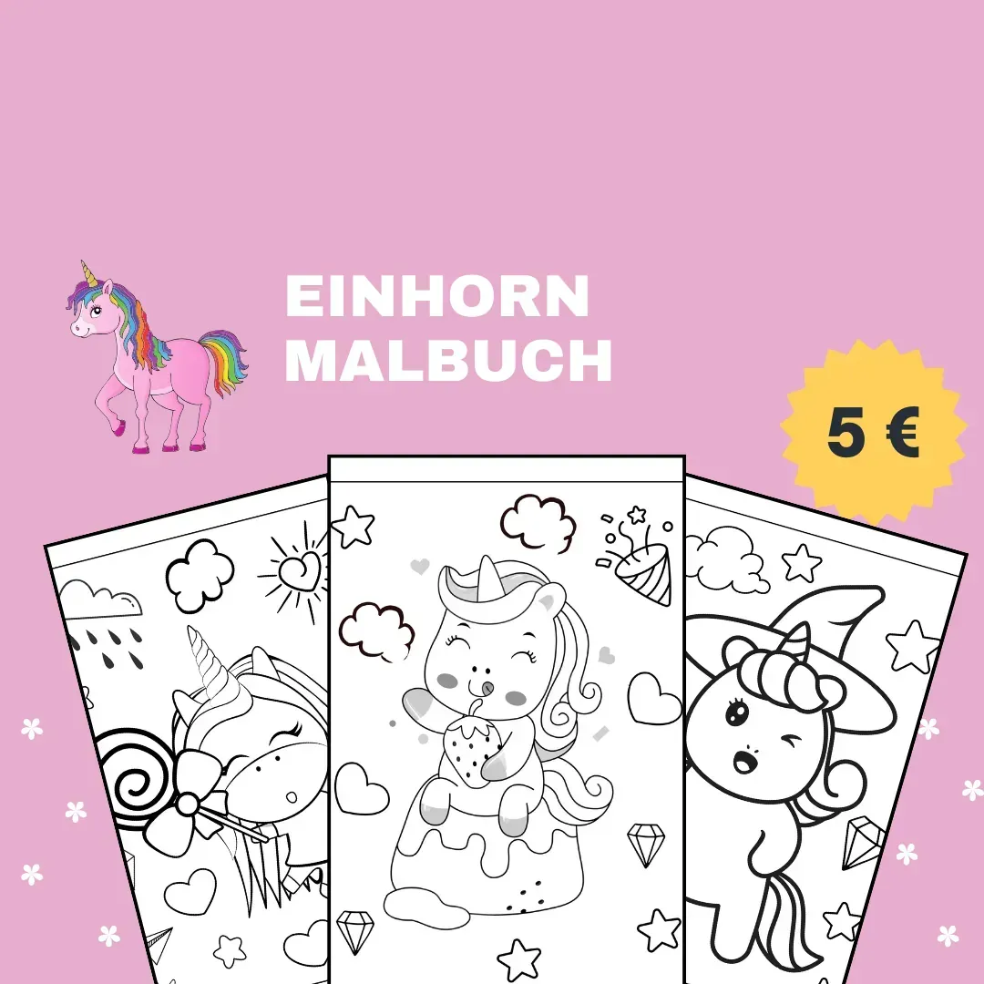 Einhorn Malbuch [5€] - Kostenloses Herbst Ausmalbild für Kinder zum Ausdrucken