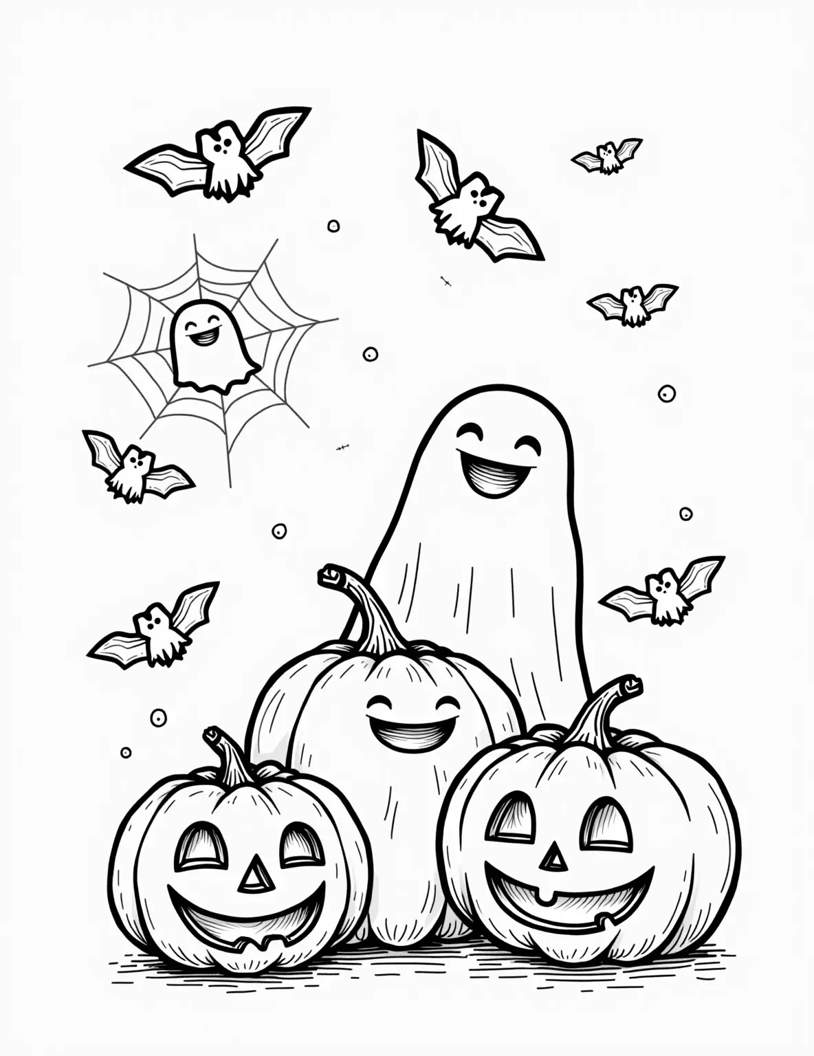 Halloween Kürbis Ausmalbild - Kostenloses Herbst Ausmalbild für Kinder zum Ausdrucken