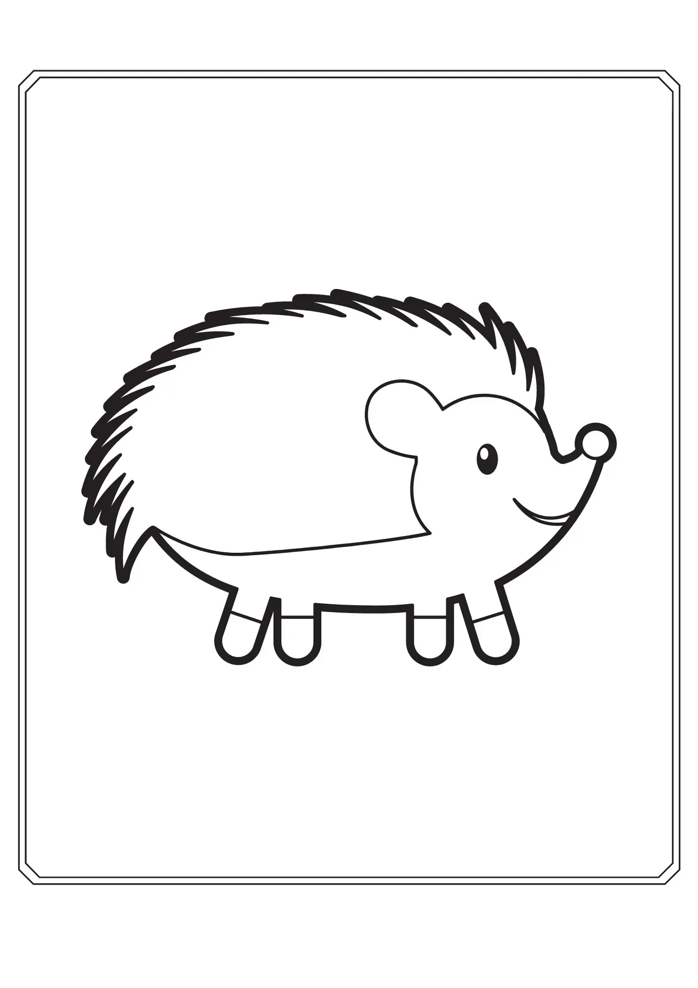Igel Ausmalbild - Kostenloses Tierbabys Ausmalbild für Kinder zum Ausdrucken