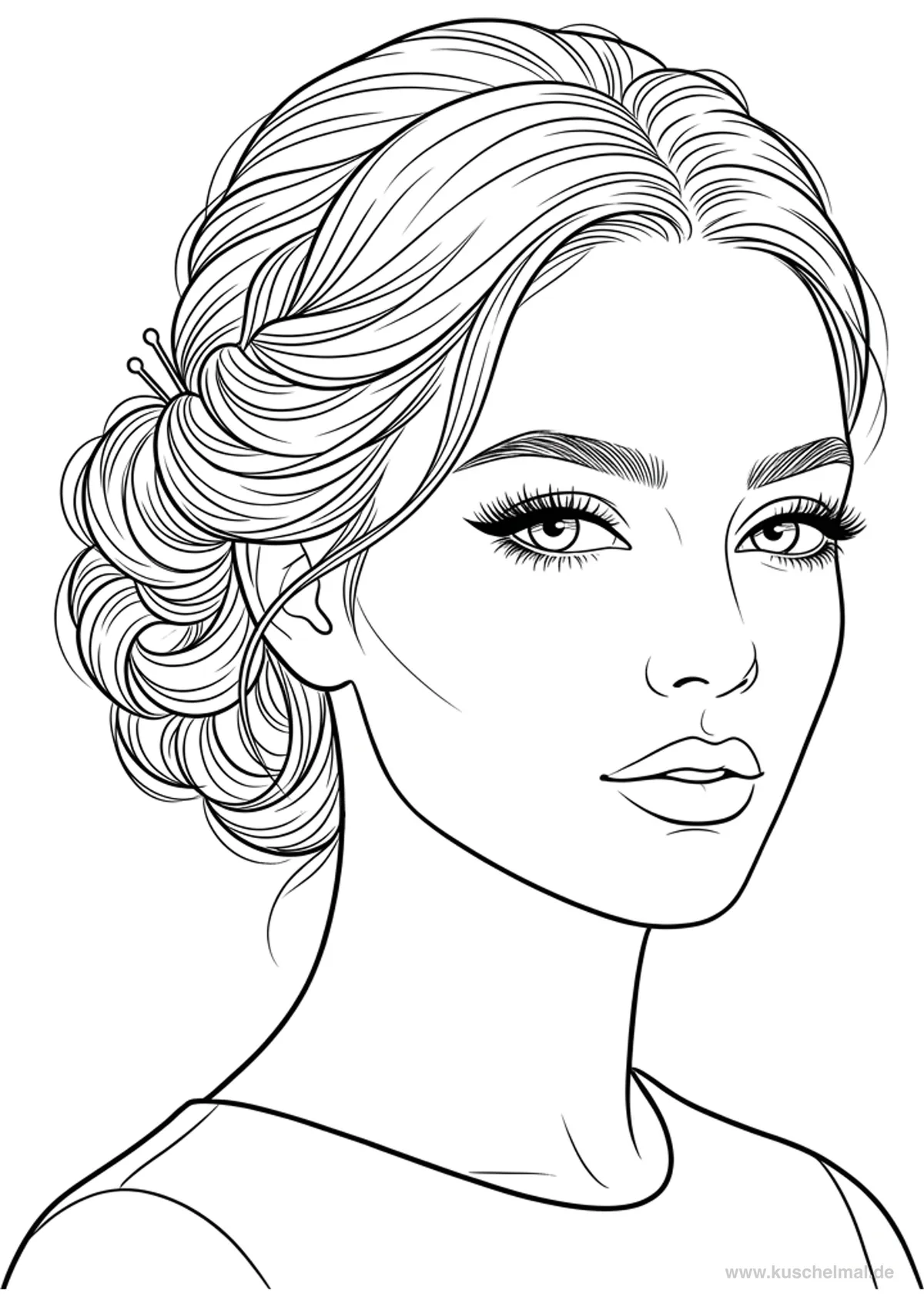 Fashion-Model Makeup Ausmalbild - Kostenloses Fashion & Models Ausmalbilder Ausmalbild für Kinder zum Ausdrucken