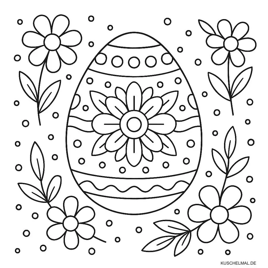 Osterei Mandala Ausmalbild - Kostenloses Mandala Ausmalbilder Ausmalbild für Kinder zum Ausdrucken