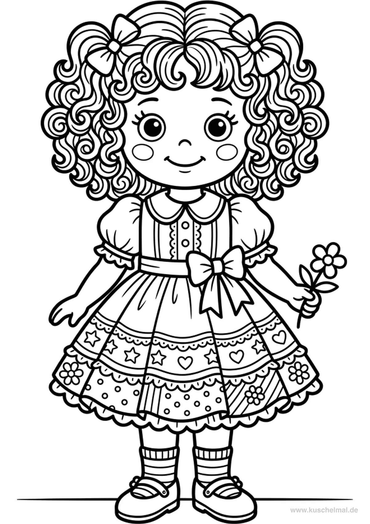 Bambola Poppy Playtime - Disegno di Poppy Playtime da colorare gratis per bambini da stampare
